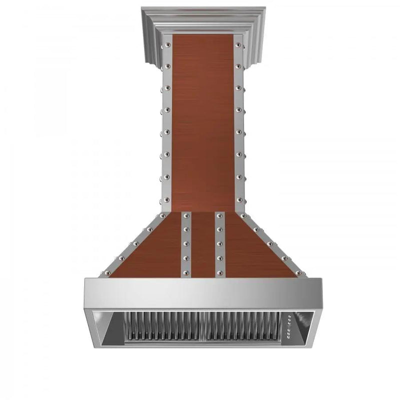 ZLINE 30" Copper Finish Island Range Hood, 655i-CSSSS-30 by Farmhouse Kitchen and Bath