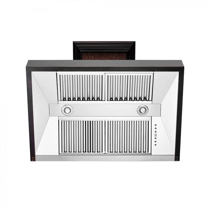 ZLINE 48" Hand-Hammered Copper Finish Wall Range Hood, 655-HBXXX-48 by Farmhouse Kitchen and Bath