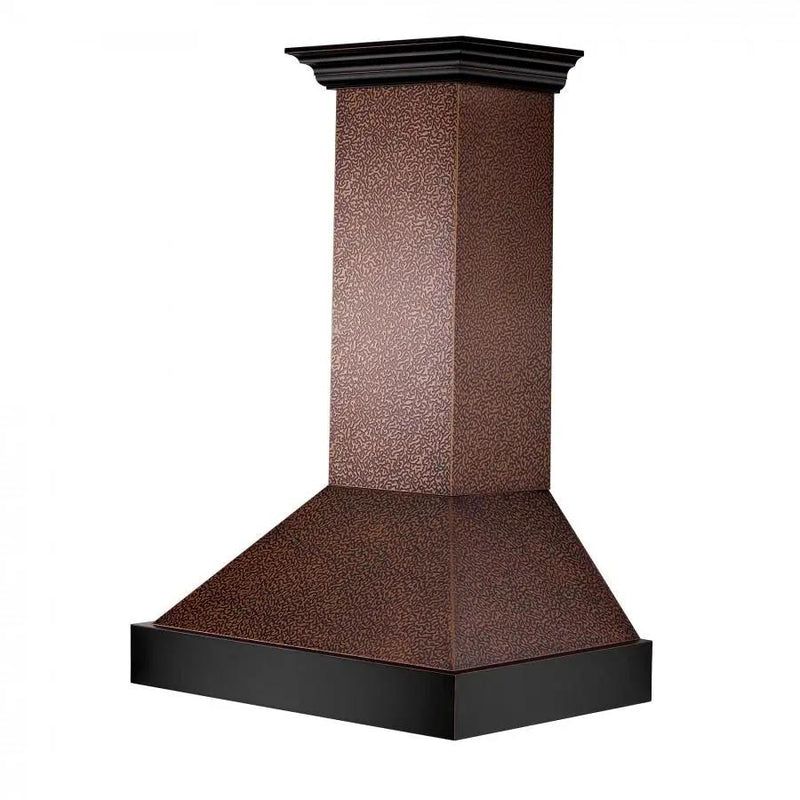 ZLINE 48" Hand-Hammered Copper Finish Wall Range Hood, 655-HBXXX-48 by Farmhouse Kitchen and Bath