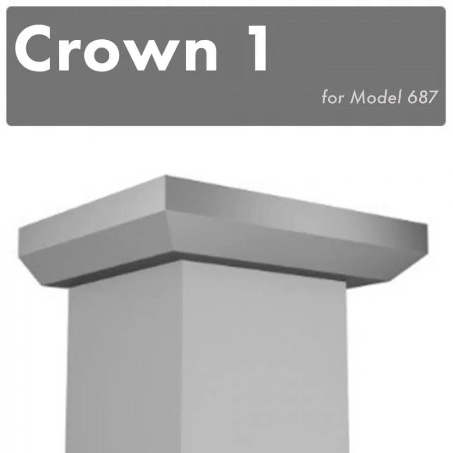 ZLINE Crown Molding #1 for Wall Range Hood 687, CM1-687 by Farmhouse Kitchen and Bath
