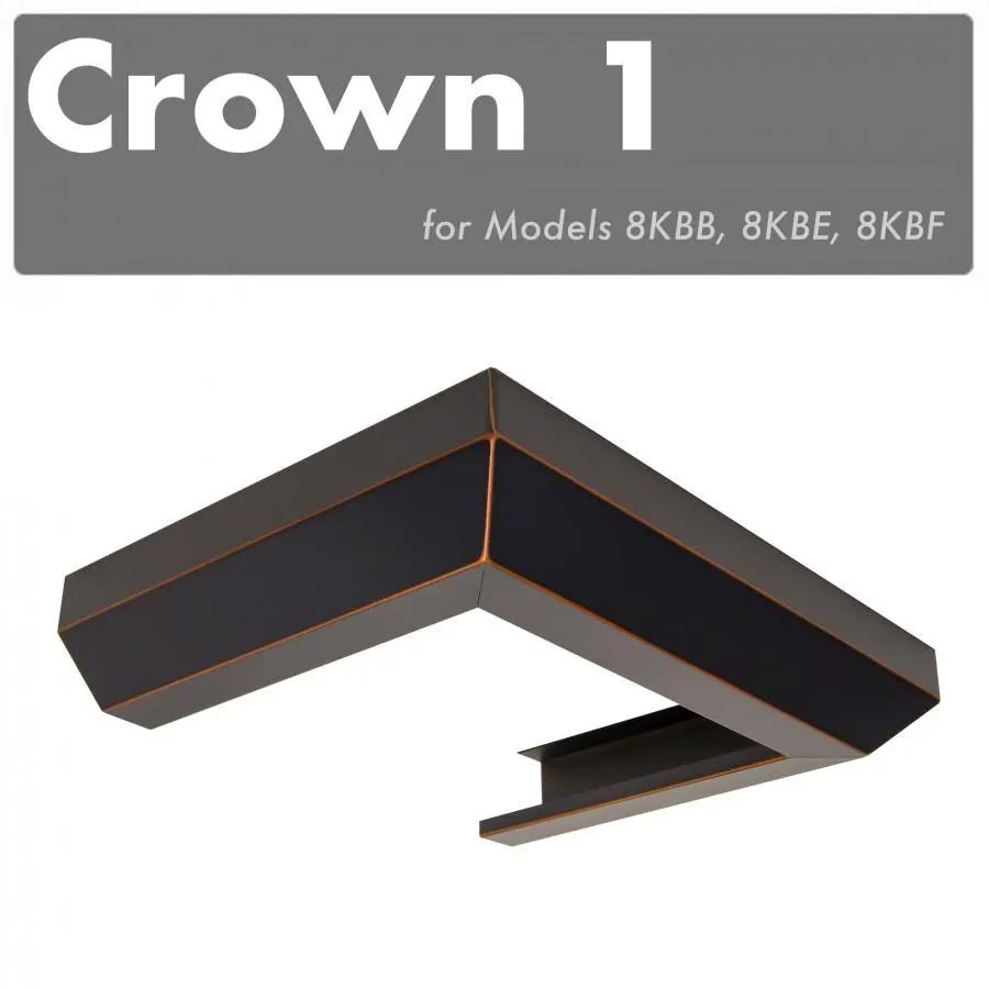 ZLINE Crown Molding #1 for Wall Range Hood, CM1-8KBB/E/F by Farmhouse Kitchen and Bath