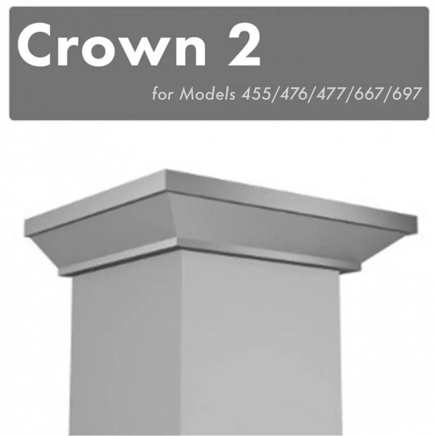 ZLINE Crown Molding #2 for Wall Range Hood, CM2-455/476/477/667/697 by Farmhouse Kitchen and Bath