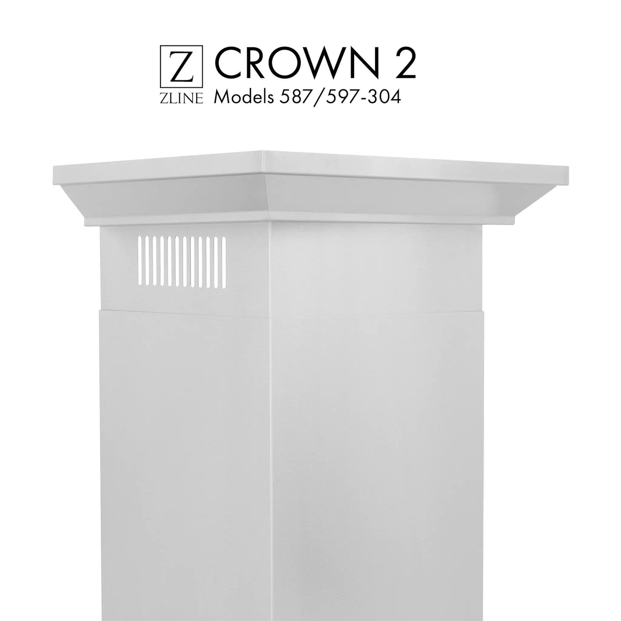 ZLINE Crown Molding #2 for Wall Range Hood, CM2-667/697-304 by Farmhouse Kitchen and Bath