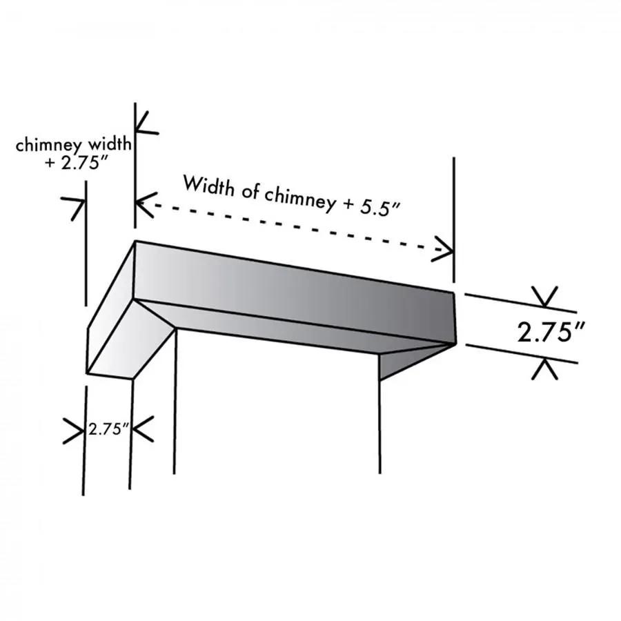 ZLINE Crown Molding #2 for Wall Range Hoods, CM2-687 by Farmhouse Kitchen and Bath