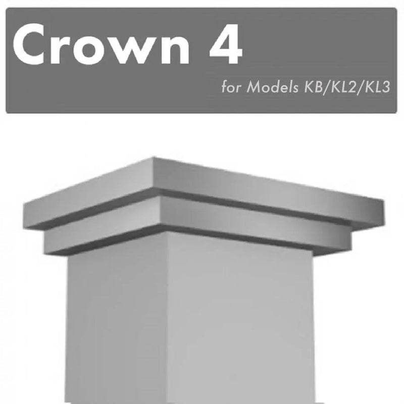 ZLINE Crown Molding #4 for Wall Range Hood, CM4-KB/KL2/KL3 by Farmhouse Kitchen and Bath