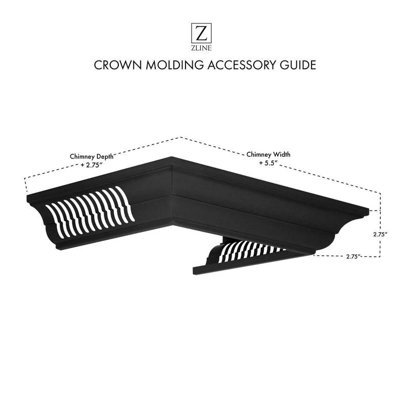 ZLINE Crown Molding Black Stainless Steel BT Speakers CM6-BT-BSKBN by Farmhouse Kitchen and Bath