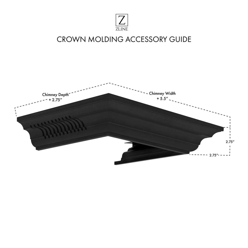 ZLINE Crown Molding Black Stainless Steel BT Speakers CM6-BT-BSKEN by Farmhouse Kitchen and Bath