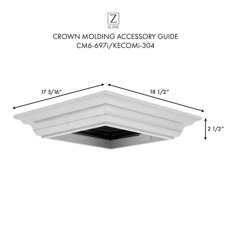 ZLINE Crown Molding Profile 6 for Island Mount Range Hood CM6-697i/KECOMi-304 by Farmhouse Kitchen and Bath