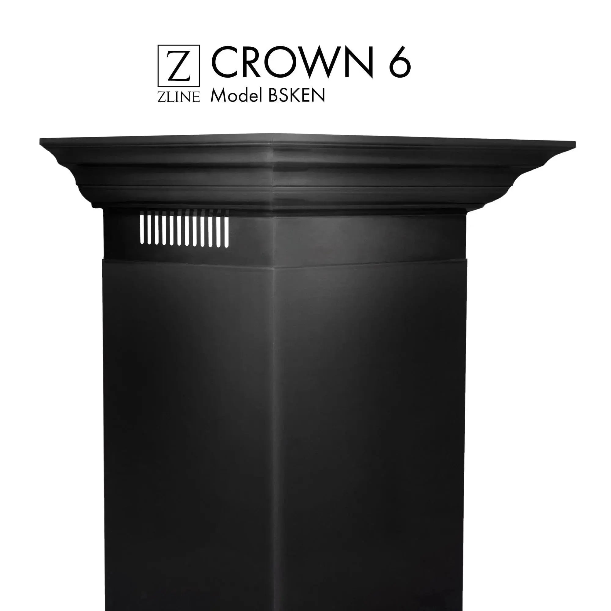 ZLINE Crown Molding Profile 6 Wall Mount RangeHood CM6-BSKEN by Farmhouse Kitchen and Bath