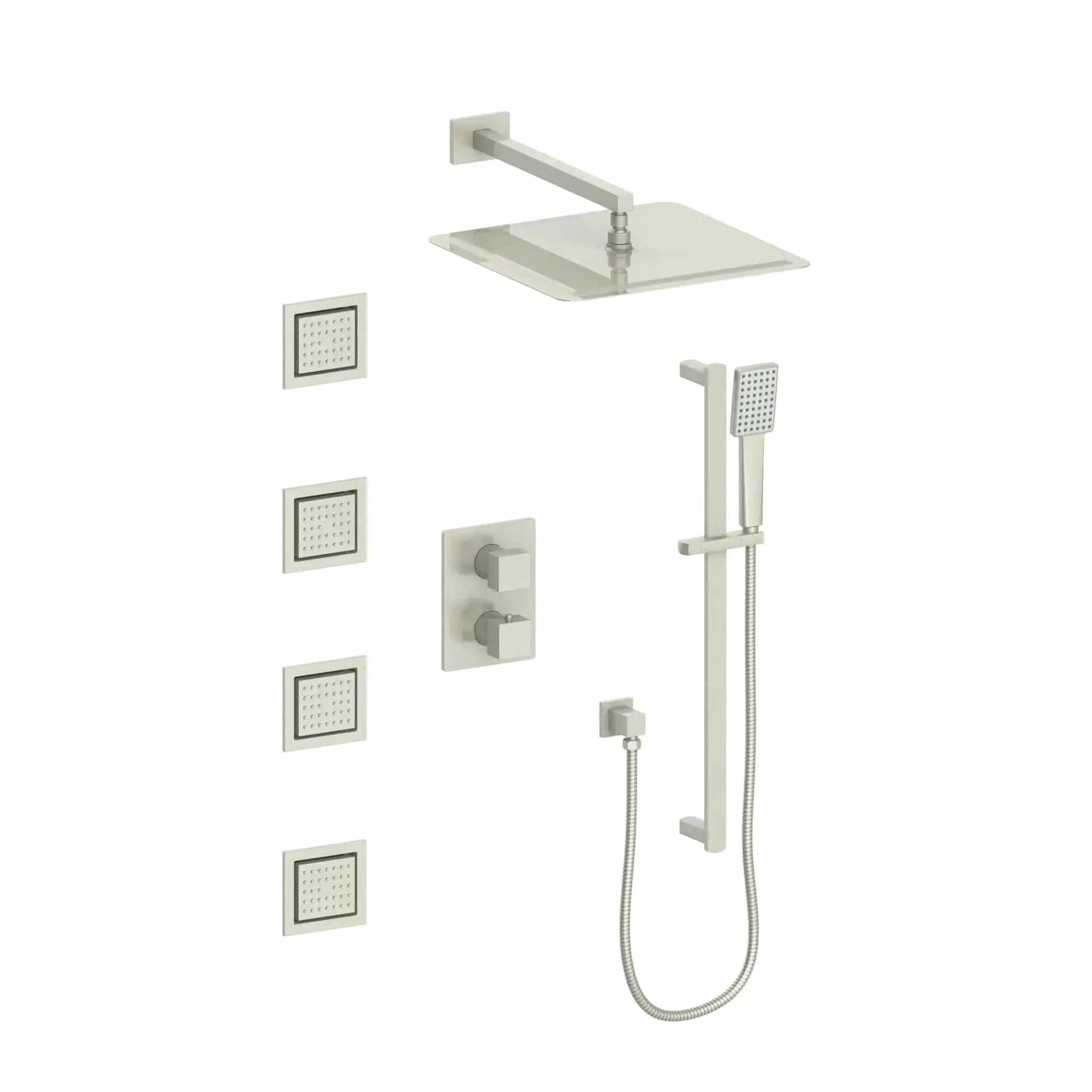 ZLINE Crystal Bay Thermostatic Shower System with Body Jets CBY-SHS-T3-BN by Farmhouse Kitchen and Bath