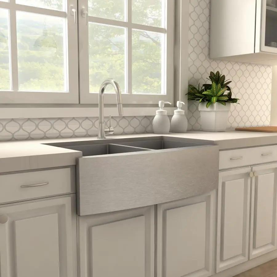 ZLINE Dante Kitchen Faucet in Brushed Nickel, DNT-KF-BN by Farmhouse Kitchen and Bath