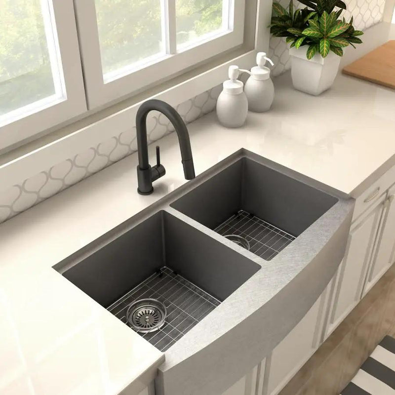 ZLINE Dante Kitchen Faucet in Electric Black Matte, DNT-KF-MB by Farmhouse Kitchen and Bath