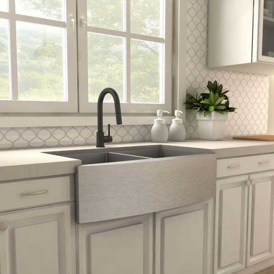 ZLINE Dante Kitchen Faucet in Electric Black Matte, DNT-KF-MB by Farmhouse Kitchen and Bath