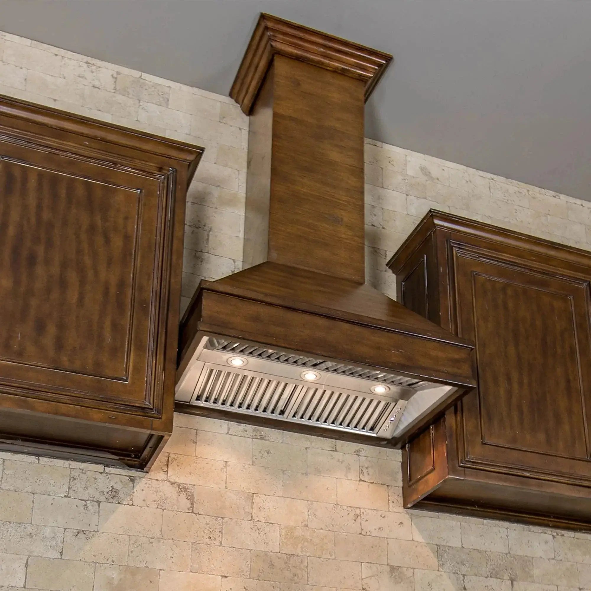 ZLINE 30" Wooden Wall Mount Range Hood in Walnut and Hamilton - Includes Motor 329WH-30 by Farmhouse Kitchen and Bath