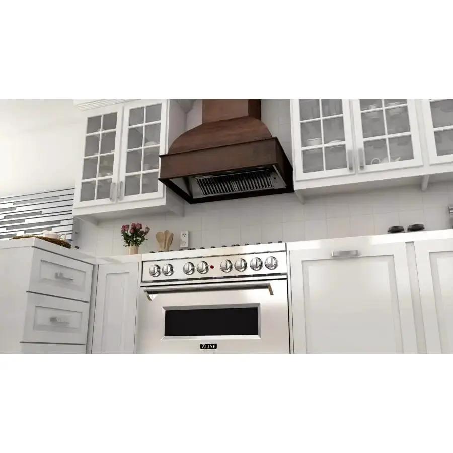 ZLINE 30" Wooden Wall Range Hood, Crown Molding 369WH-30 by Farmhouse Kitchen and Bath