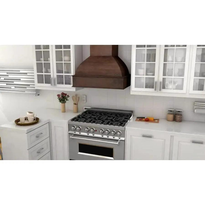 ZLINE 30" Wooden Wall Range Hood, Crown Molding 369WH-30 by Farmhouse Kitchen and Bath