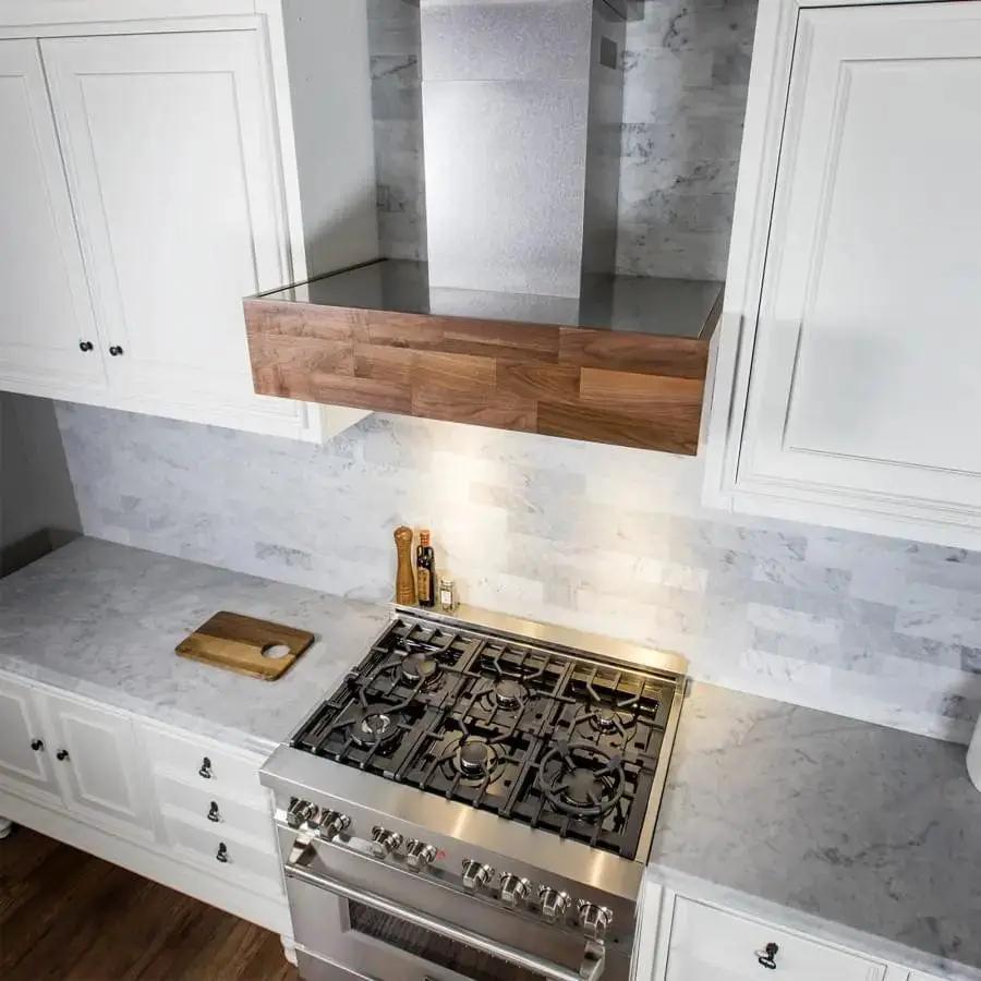 ZLINE 48" Wooden Wall Mount Range Hood Butcher Block, 681W-48 by Farmhouse Kitchen and Bath