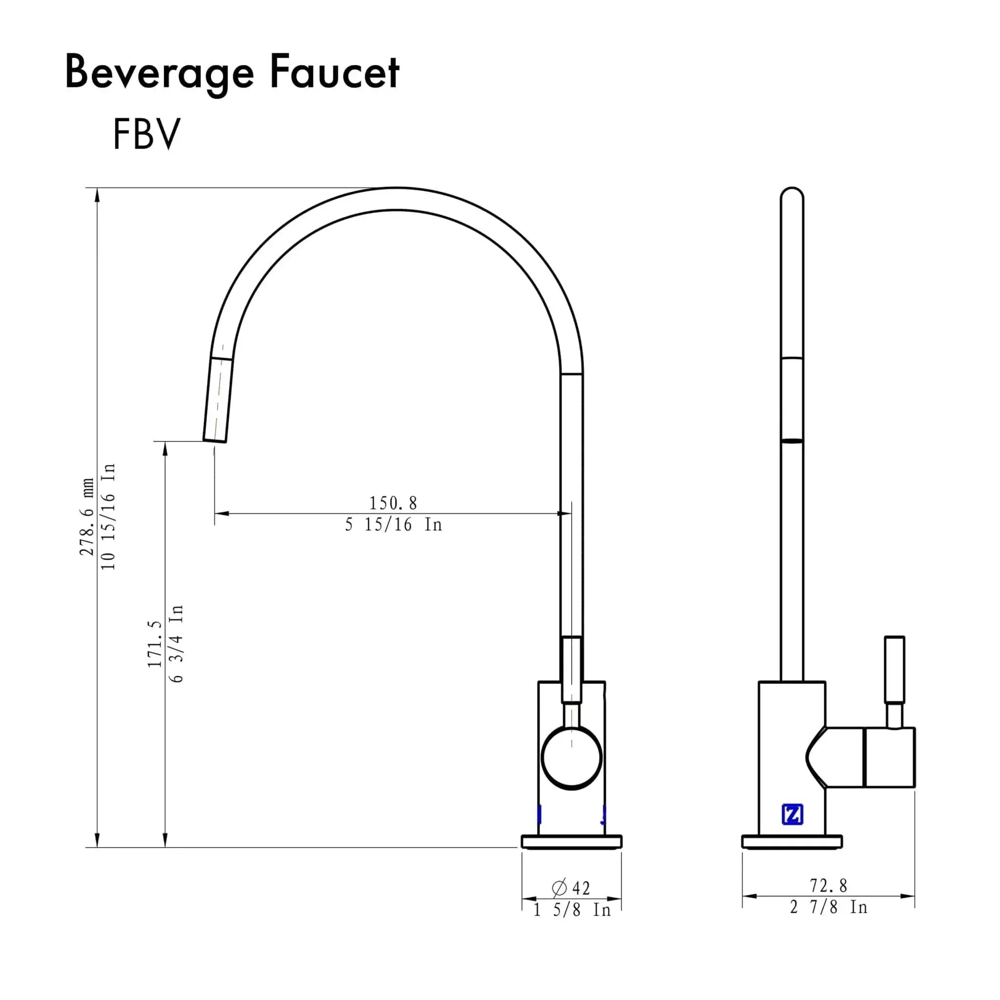 ZLINE Drink Faucet FBV-BN by Farmhouse Kitchen and Bath