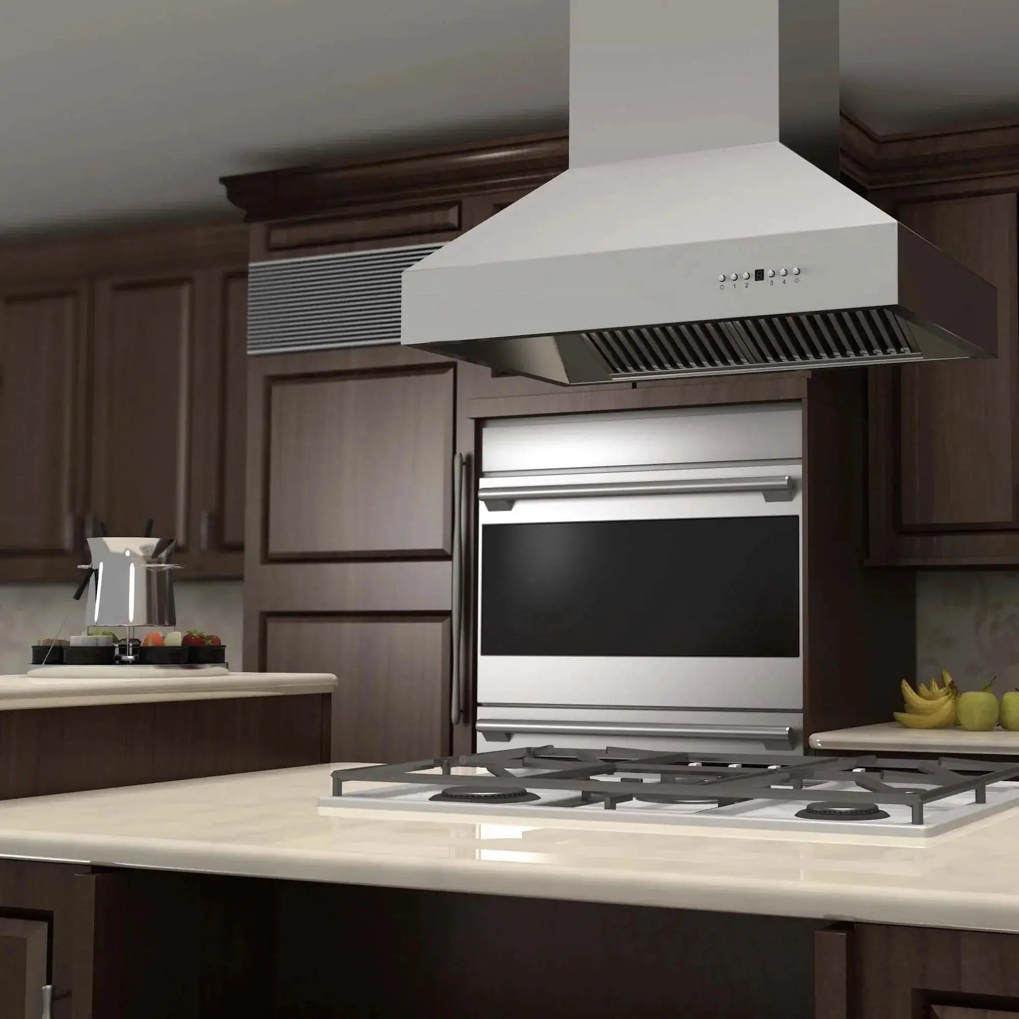 ZLINE Dual Remote Blower Island Mount Range Hood in Stainless Steel 697i-RD-36 by Farmhouse Kitchen and Bath