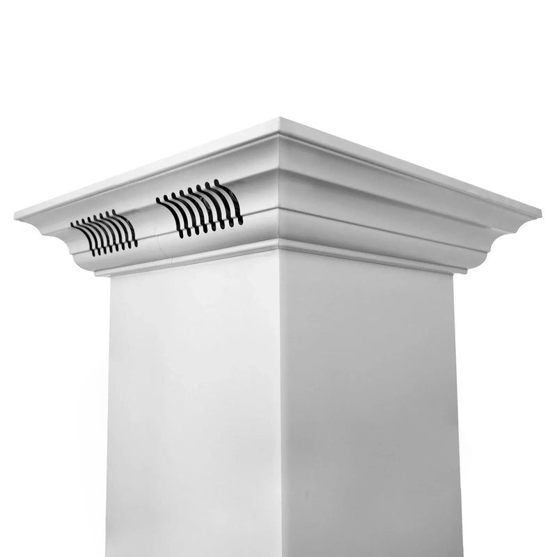 ZLINE Ducted Vent Island Mount Range Hood in Stainless Steel with Built-in ZLINE CrownSound Bluetooth Speakers GL1iCRN-BT-30 by Farmhouse Kitchen and Bath