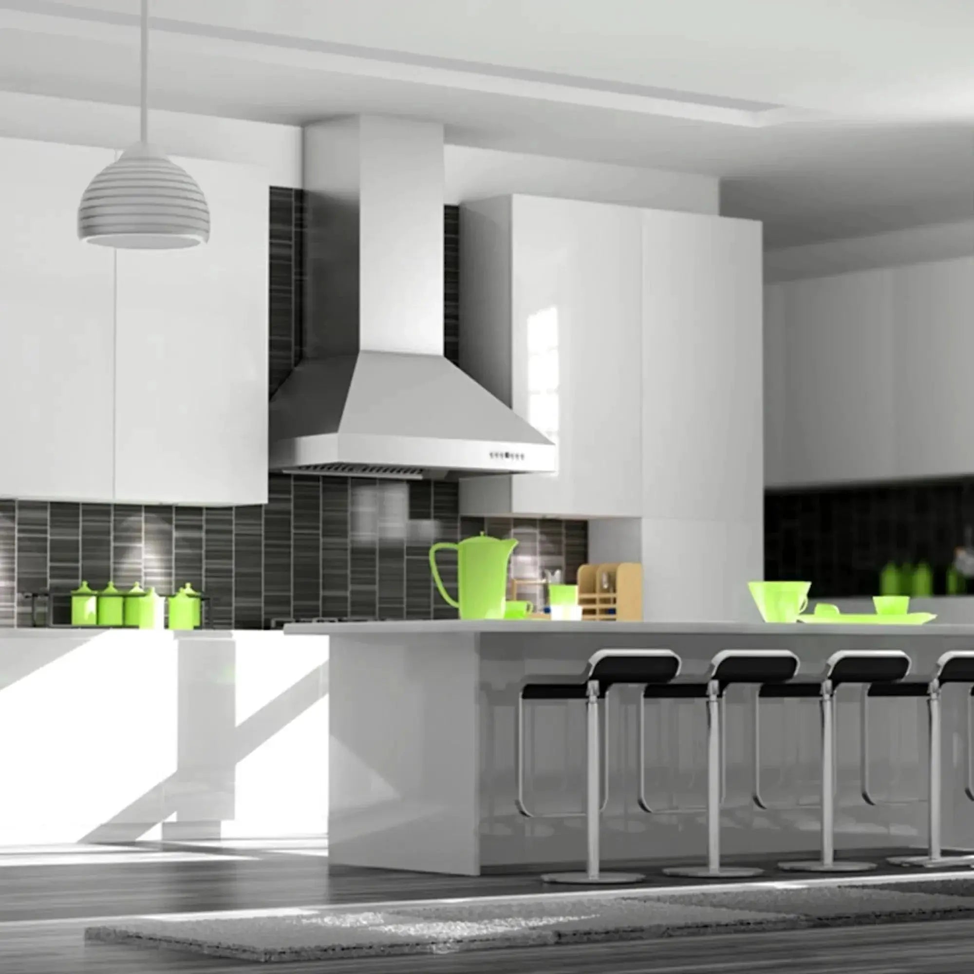 ZLINE Ducted Wall Mount Range Hood in Outdoor Approved Stainless Steel 697-304-36 by Farmhouse Kitchen and Bath