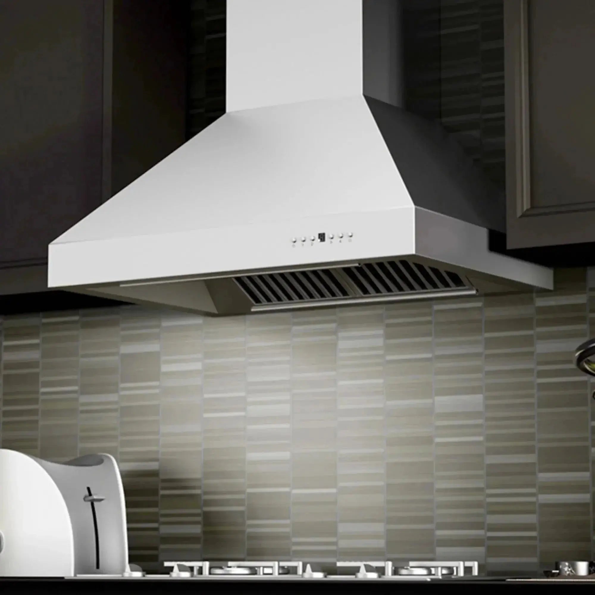 ZLINE Ducted Wall Mount Range Hood in Outdoor Approved Stainless Steel 697-304-42 by Farmhouse Kitchen and Bath