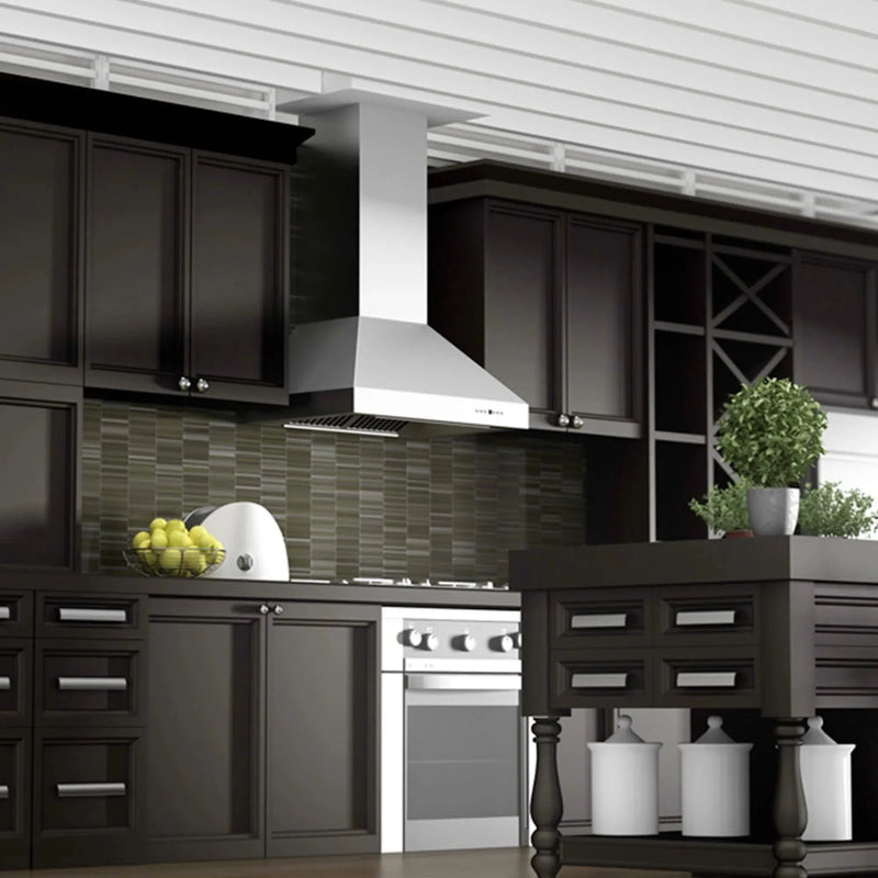 ZLINE Ducted Wall Mount Range Hood in Outdoor Approved Stainless Steel 697-304-60 by Farmhouse Kitchen and Bath