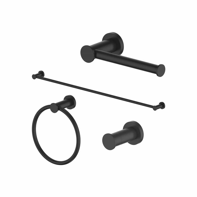 ZLINE Emerald Bay Bathroom Accessories Package with Towel Rail, Hook, Ring and Toilet Paper Holder, 4BP-EMBYACC-MB by Farmhouse Kitchen and Bath