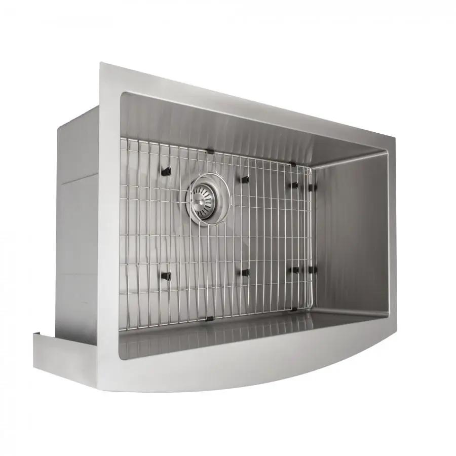 ZLINE Farmhouse 33" Single Bowl Apron Sink, Stainless Steel, SAS-33 by Farmhouse Kitchen and Bath