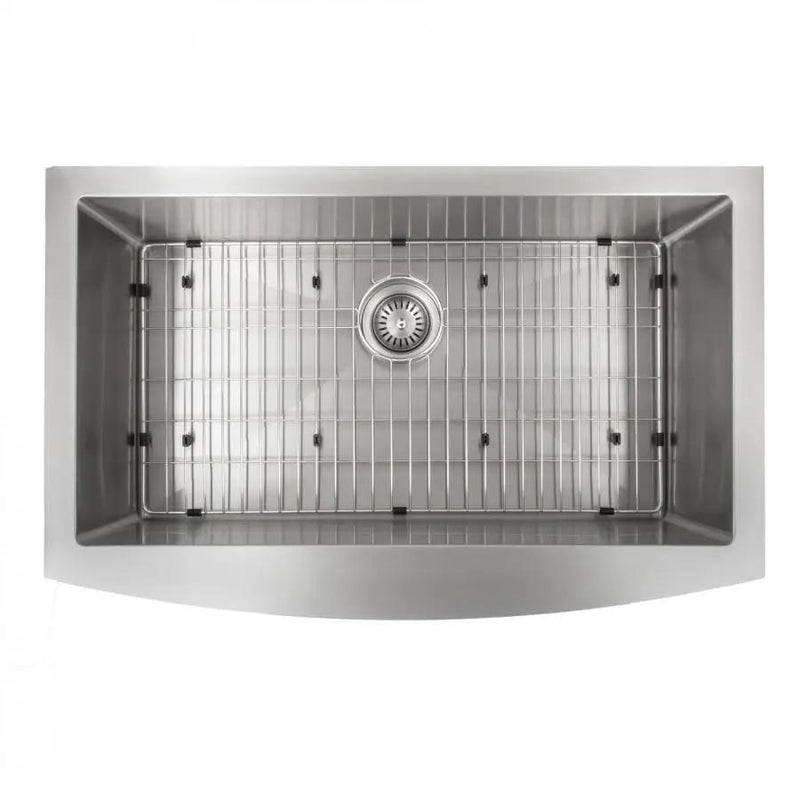 ZLINE Farmhouse 33" Single Bowl Apron Sink, Stainless Steel, SAS-33 by Farmhouse Kitchen and Bath