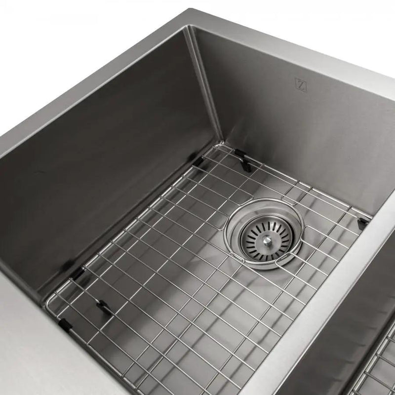 ZLINE Farmhouse 36" Double Bowl Apron Sink Stainless Steel, SA50D-36 by Farmhouse Kitchen and Bath