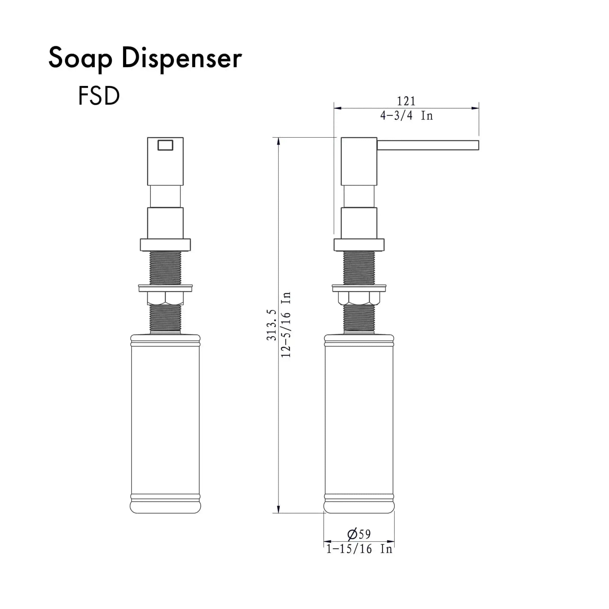 ZLINE Faucet Soap Dispenser FSD-MB by Farmhouse Kitchen and Bath