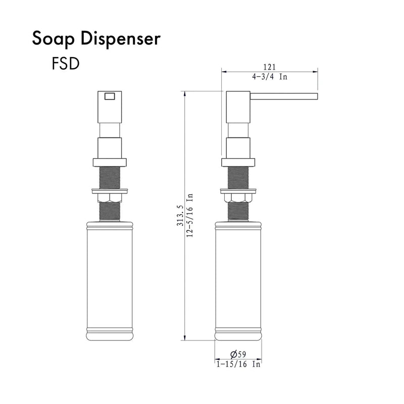 ZLINE Faucet Soap Dispenser FSD-CB by Farmhouse Kitchen and Bath