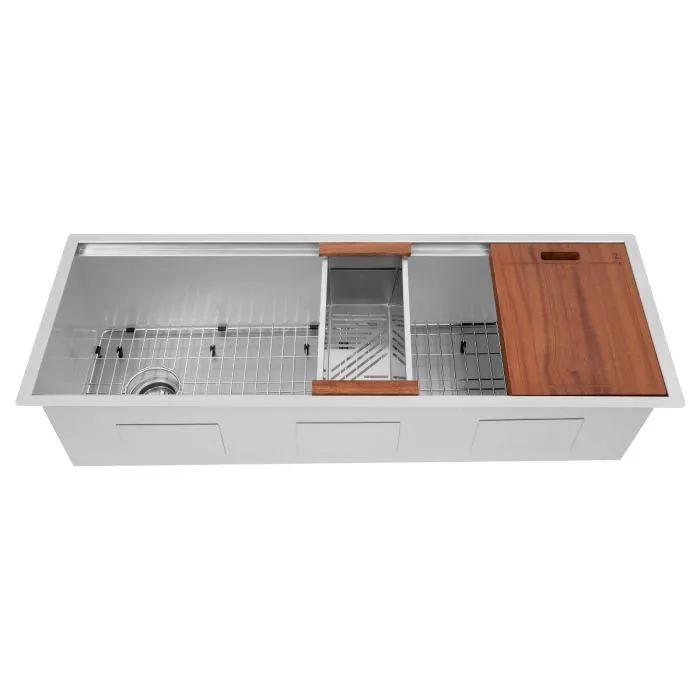 ZLINE Garmisch 45" Undermount Single Bowl, DuraSnow Stainless, SLS-45S by Farmhouse Kitchen and Bath