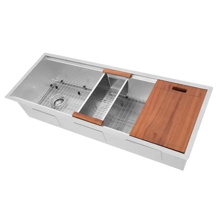 ZLINE Garmisch 45" Undermount Single Bowl, DuraSnow Stainless, SLS-45S by Farmhouse Kitchen and Bath
