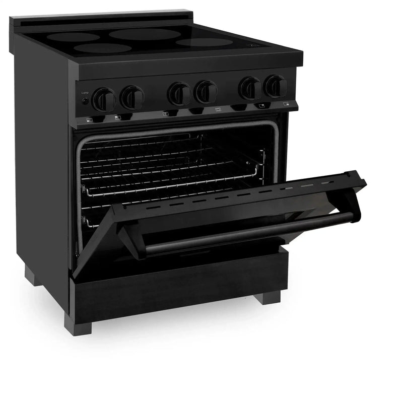 ZLINE Induction Range with a 4 Element Stove and Electric Oven in Black Stainless Steel RAIND-BS-30 by Farmhouse Kitchen and Bath