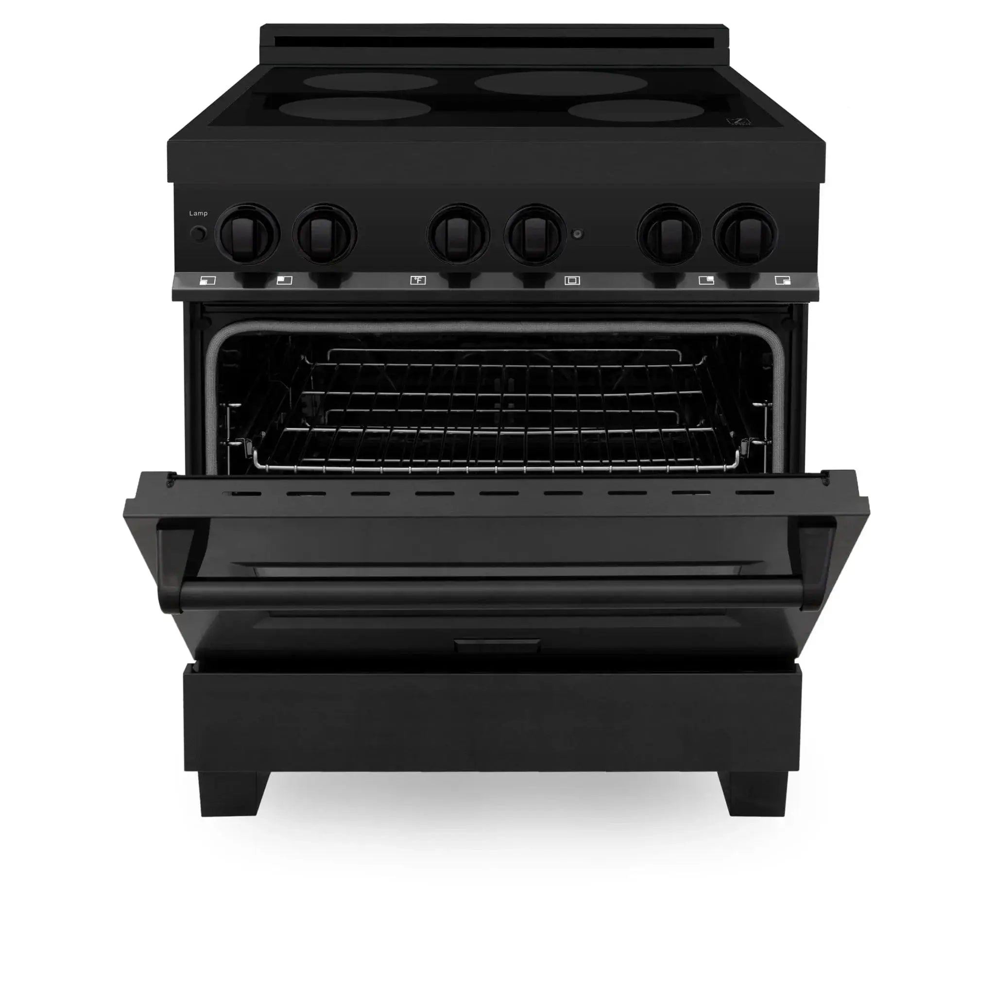 ZLINE Induction Range with a 4 Element Stove and Electric Oven in Black Stainless Steel RAIND-BS-30 by Farmhouse Kitchen and Bath