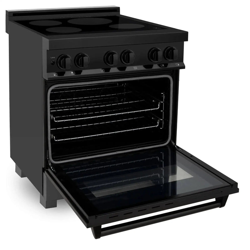 ZLINE Induction Range with a 4 Element Stove and Electric Oven in Black Stainless Steel RAIND-BS-30 by Farmhouse Kitchen and Bath