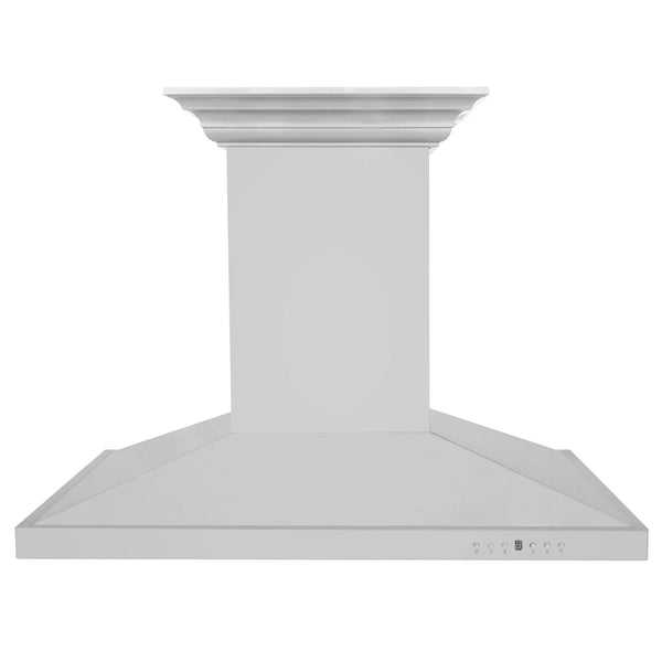 Zline Island Mount Range Hood in Stainless Steel with Built-in ZLINE CrownSound™ Bluetooth Speakers GL2iCRN-BT-42