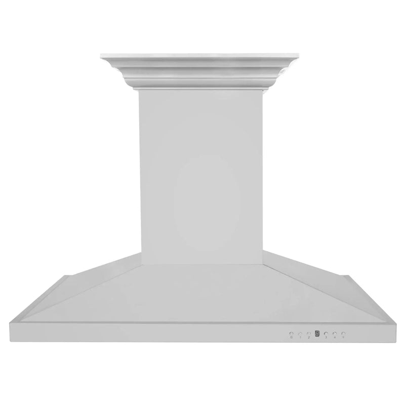 Zline Island Mount Range Hood in Stainless Steel with Built-in ZLINE CrownSound™ Bluetooth Speakers GL2iCRN-BT-42 by Farmhouse Kitchen and Bath