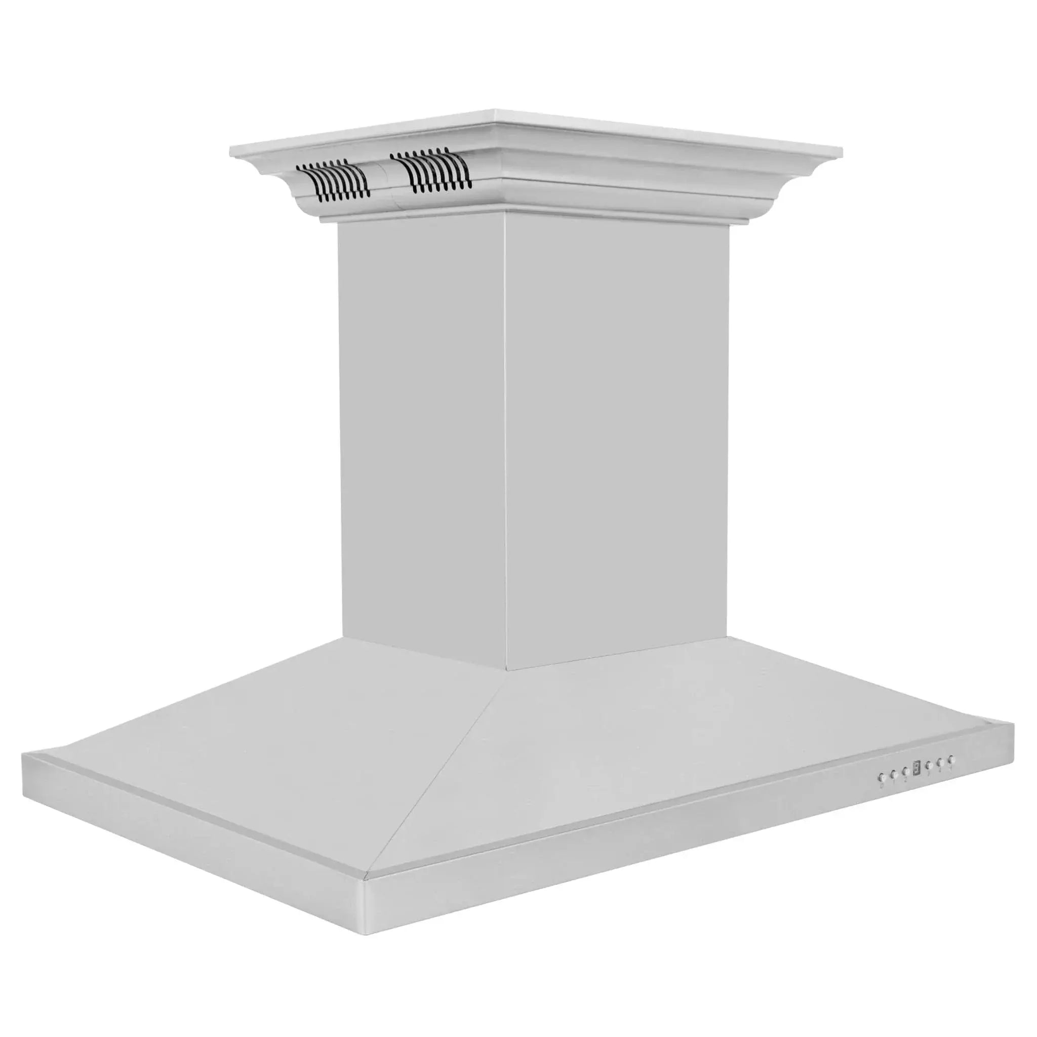 Zline Island Mount Range Hood in Stainless Steel with Built-in ZLINE CrownSound™ Bluetooth Speakers GL2iCRN-BT-42 by Farmhouse Kitchen and Bath