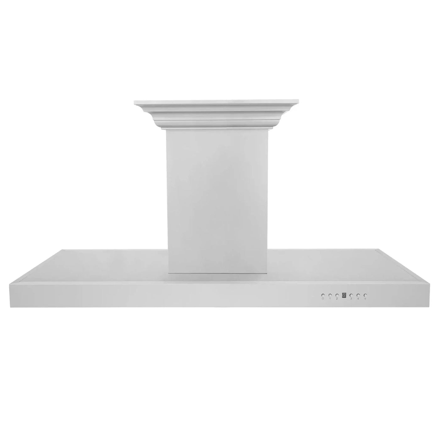Zline Island Mount Range Hood in Stainless Steel with Built-in ZLINE CrownSound™ Bluetooth Speakers KE2iCRN-BT by Farmhouse Kitchen and Bath
