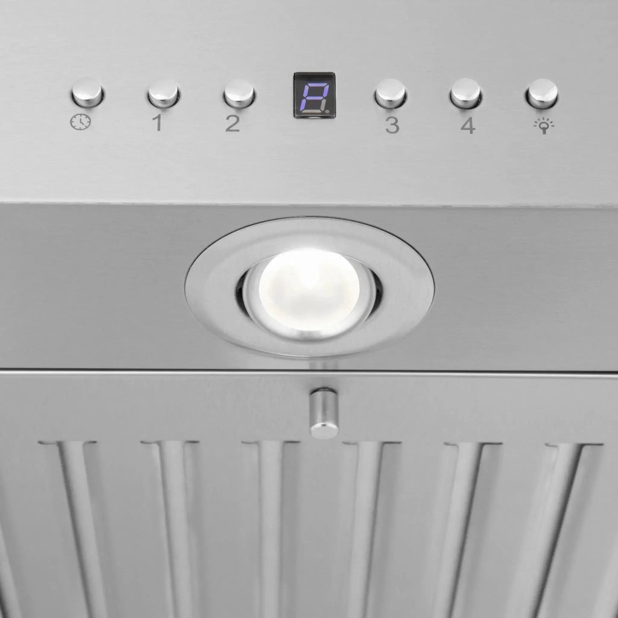 Zline Island Mount Range Hood in Stainless Steel with Built-in ZLINE CrownSound™ Bluetooth Speakers KE2iCRN-BT-48 by Farmhouse Kitchen and Bath