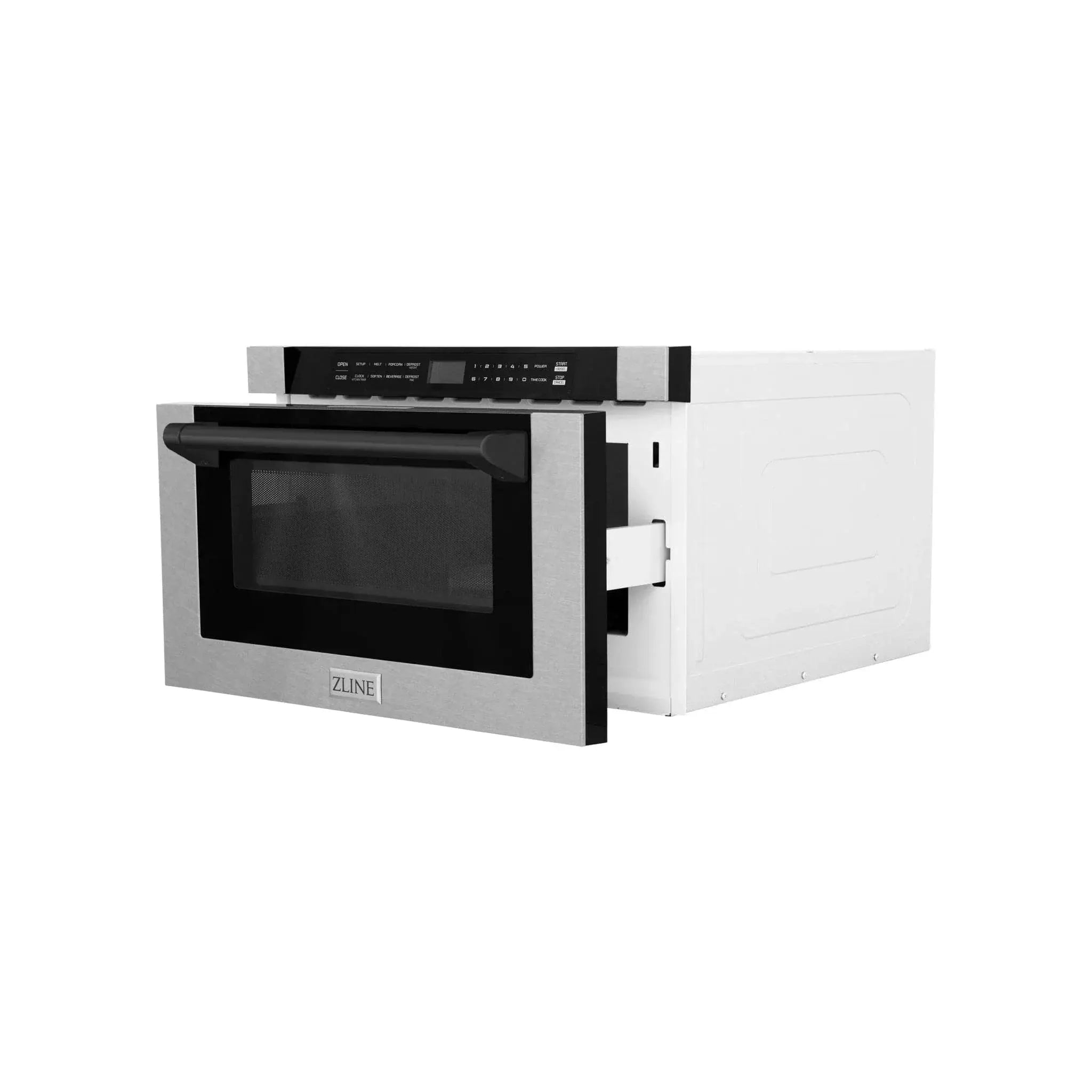 Zline Microwave Drawer, DuraSnow, Matte Black MWDZ-1-SS-H-MB by Farmhouse Kitchen and Bath
