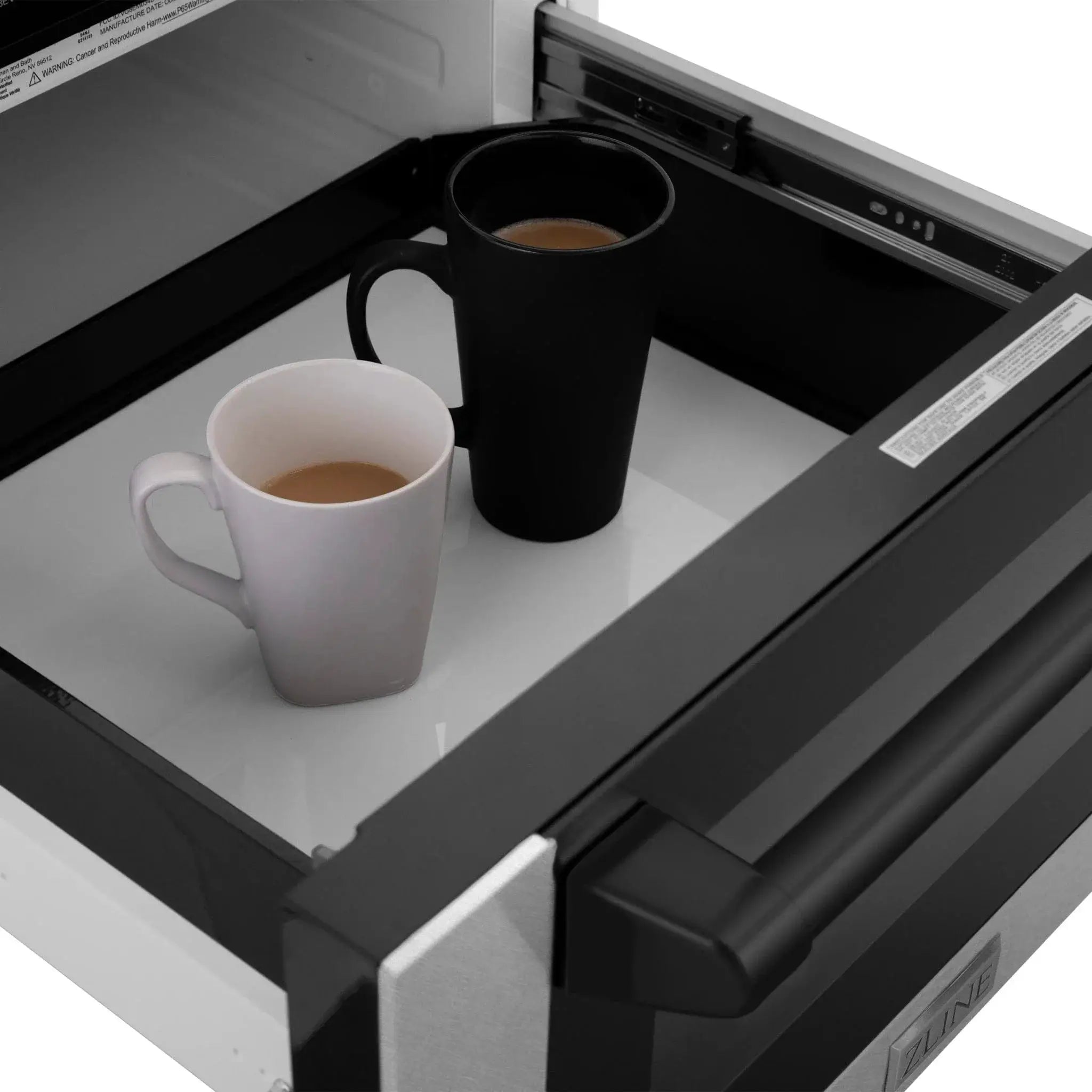 Zline Microwave Drawer, DuraSnow, Matte Black MWDZ-1-SS-H-MB by Farmhouse Kitchen and Bath