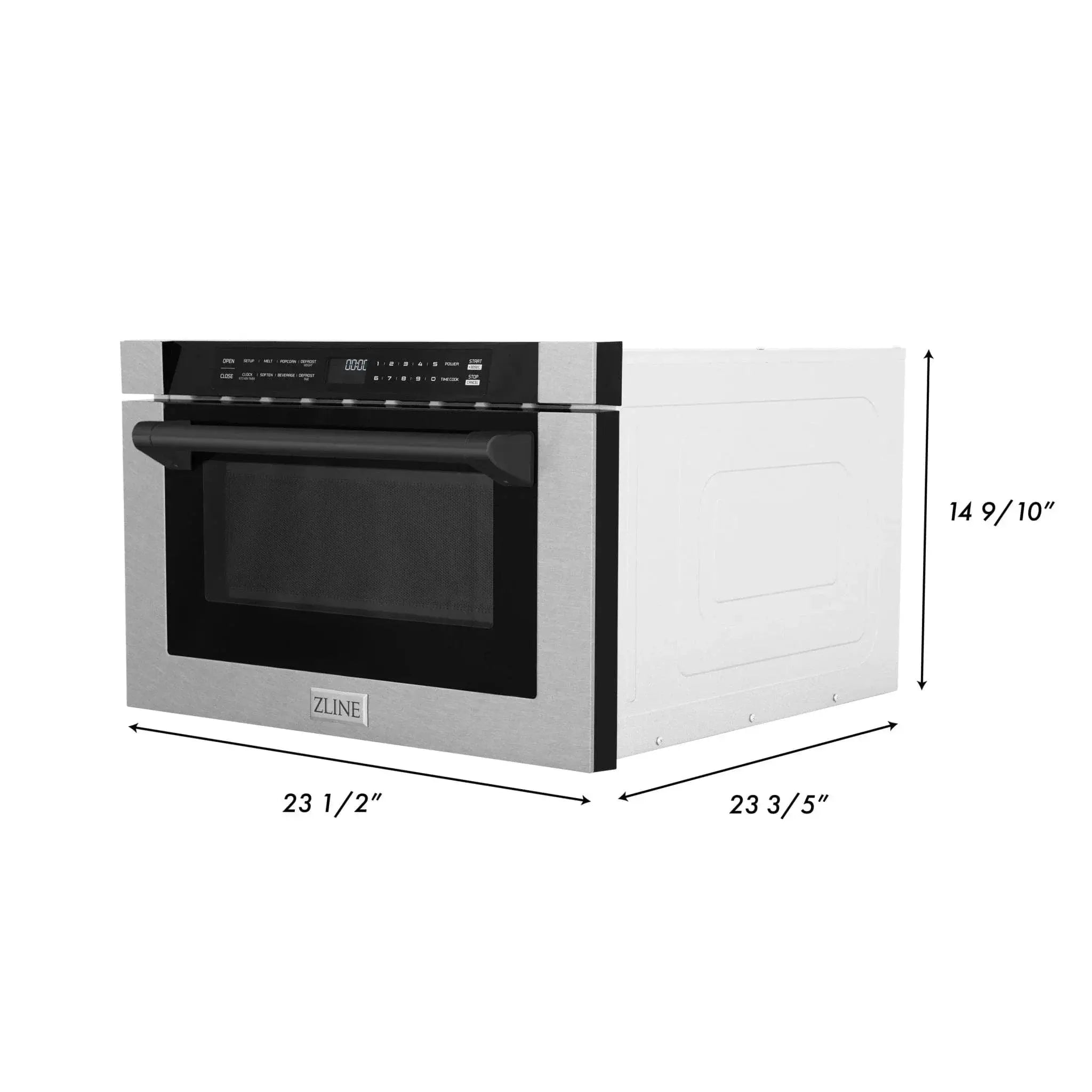 Zline Microwave Drawer, DuraSnow, Matte Black MWDZ-1-SS-H-MB by Farmhouse Kitchen and Bath