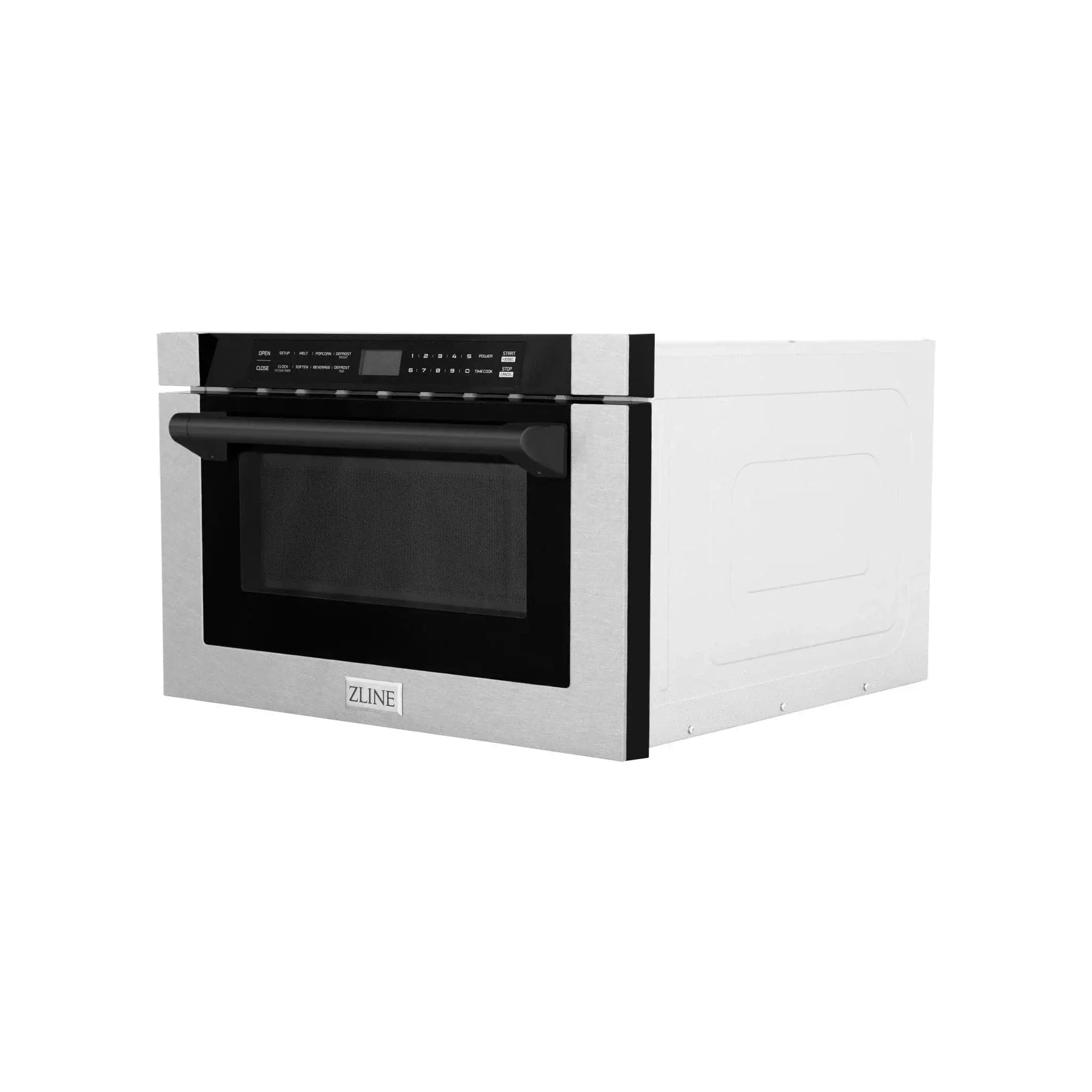 Zline Microwave Drawer, DuraSnow, Matte Black MWDZ-1-SS-H-MB by Farmhouse Kitchen and Bath