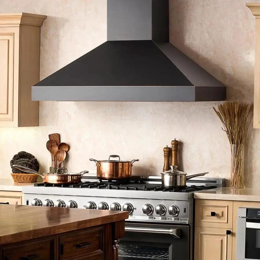 ZLINE 48" Oil-Rubbed Bronze Wall Range Hood, 8667B-48 by Farmhouse Kitchen and Bath