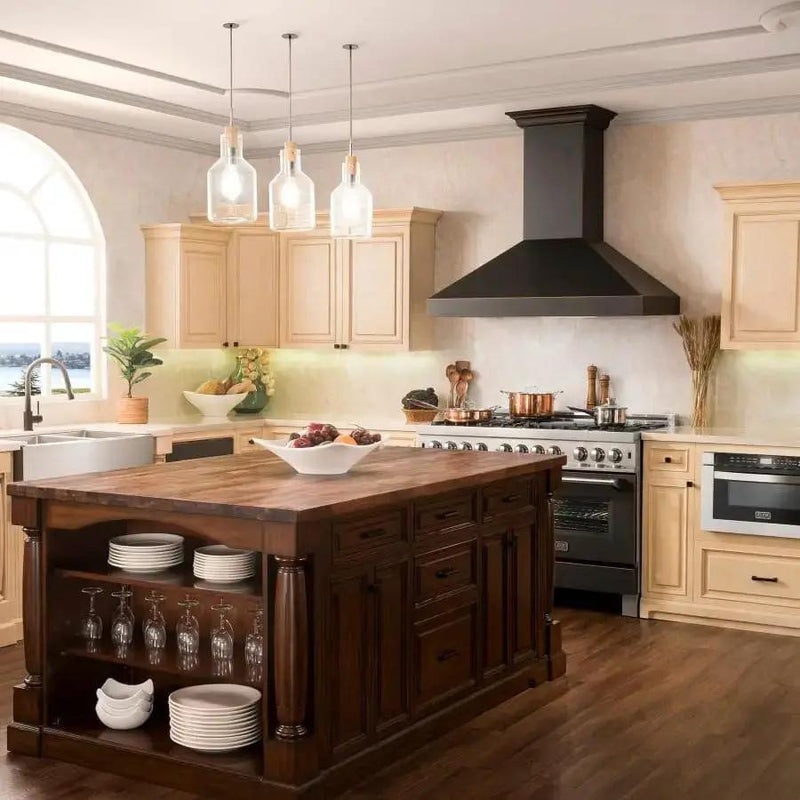 ZLINE 48" Oil-Rubbed Bronze Wall Range Hood, 8667B-48 by Farmhouse Kitchen and Bath