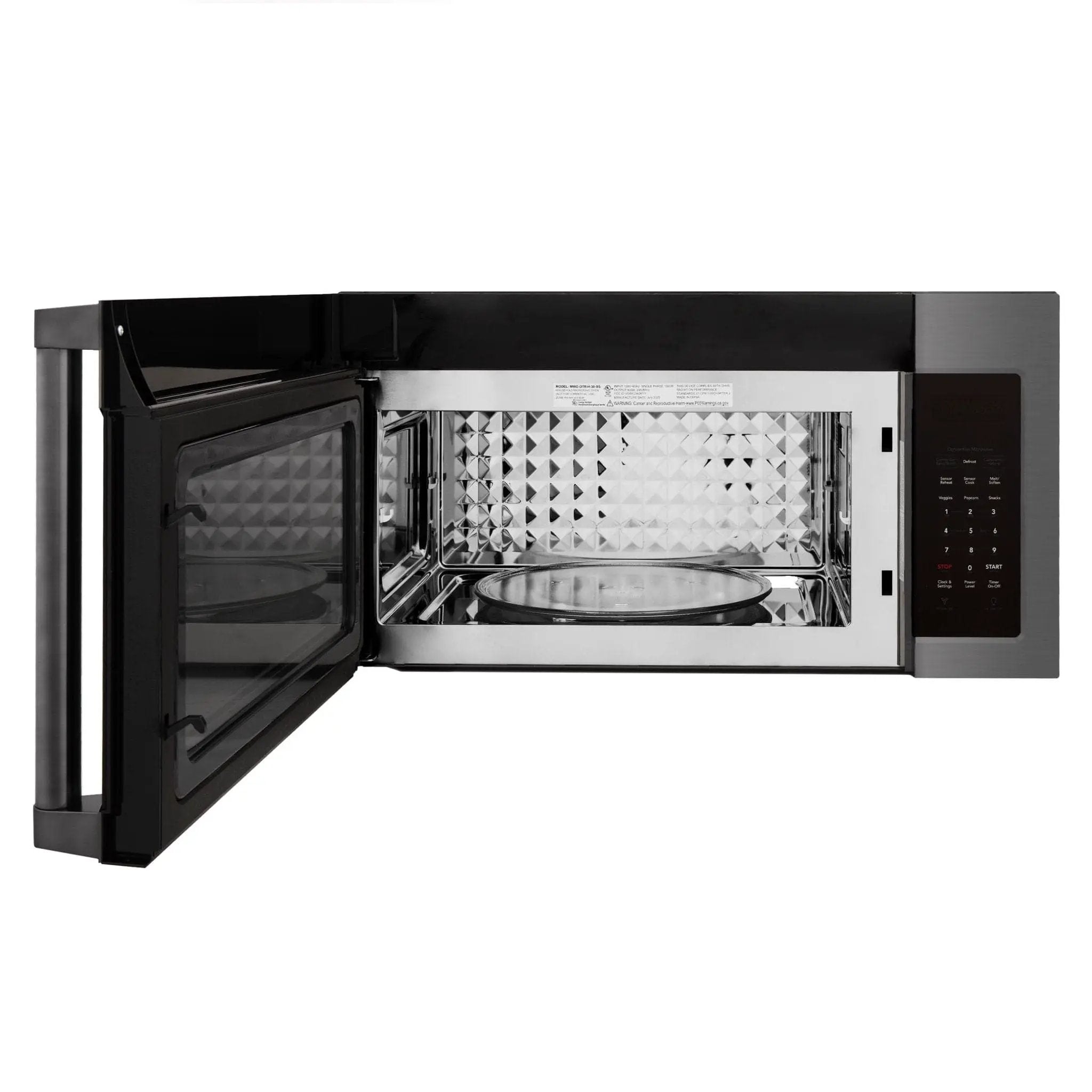 ZLINE Over Range Microwave, Black Stainless MWO-OTR-H-30-BS by Farmhouse Kitchen and Bath